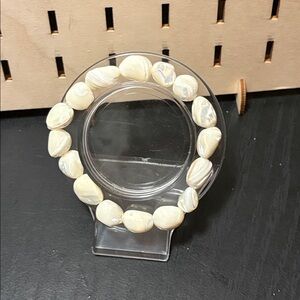 Handcrafted mother of pearl beaded bracelet